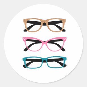 Sticker Rond Lunettes de vue