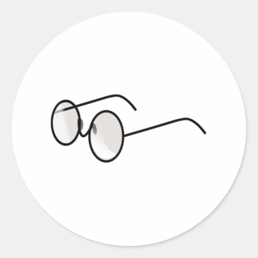 Sticker Rond Lunettes de vue (Devant)