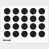 Sticker Rond Lunettes declipse de chat éclipse solaire (Feuille)