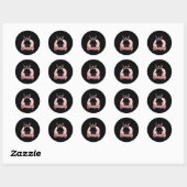 Sticker Rond Lunettes Empreinte de léopard Visage Lapin Mignonn (Feuille)