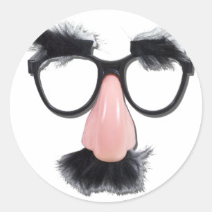 Sticker Rond LunettesMoustachesourcils090411