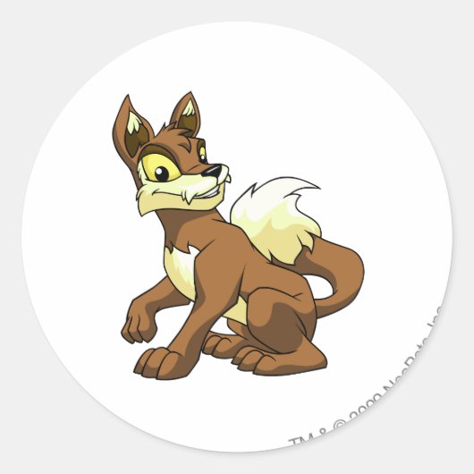 Sticker Rond Lupe Brown (Devant)