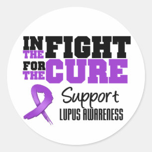 Sticker Rond Lupus Dans La Lutte Pour Le Traitement