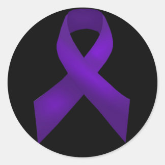 Sticker Rond Lupus de sensibilisation au ruban pourpre