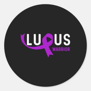 Sticker Rond Lupus Guerrier Lupus Sensibilisation