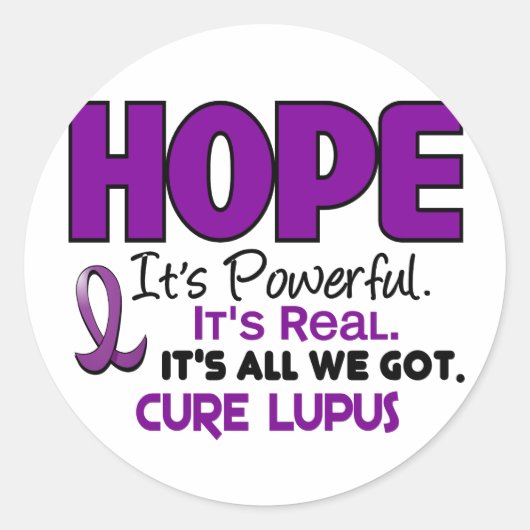 Sticker Rond Lupus HOPE 1 (Devant)
