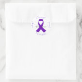 Sticker Rond Lupus Pancréatique Thyroïde violet ruban conscienc (Sac)