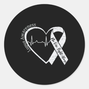 Sticker Rond Lupus Sensibilisation Guerrier Purple Ribbon Autoi