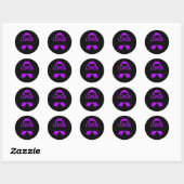 Sticker Rond Lupus Sensibilisation Lupus Guerrier Lupus Ninja (Feuille)