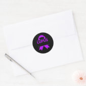 Sticker Rond Lupus Sensibilisation Lupus Guerrier Lupus Ninja (Enveloppe)