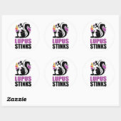 Sticker Rond Lupus Stinks (Feuille)