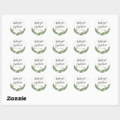 Sticker Rond Lush Fern Mariage botanique tropical (Feuille)