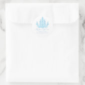 Sticker Rond lustre bleu placide PixDezines (Sac)