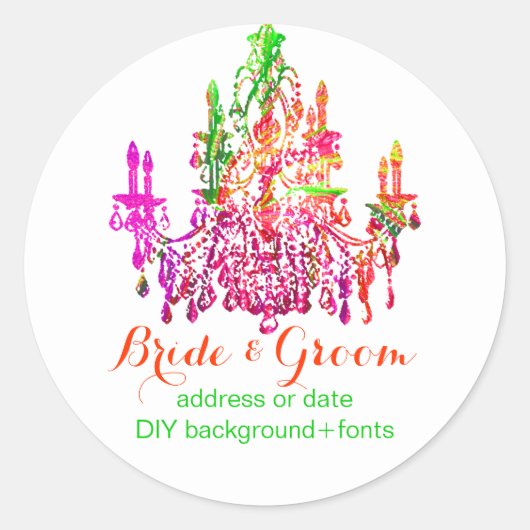 Sticker Rond Lustre en verre murano PixDezines (Devant)