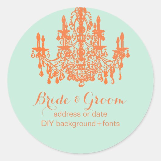 Sticker Rond Lustre orange celosia de Pix-Dezines (Devant)