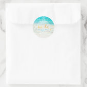 Sticker Rond Lustre PixDezines/plage/éclairage (Sac)