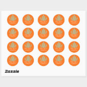 Sticker Rond Lustre vert PixDezines (Feuille)