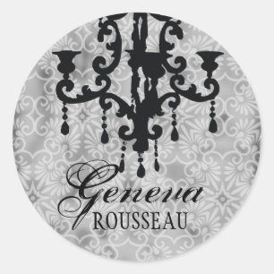 Sticker Rond Lustre vintage Gris de la CHROMATOGRAPHIE GAZEUSE