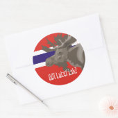 Sticker Rond Lutefisk Elk d'orignal Drôle Norvégien (Enveloppe)