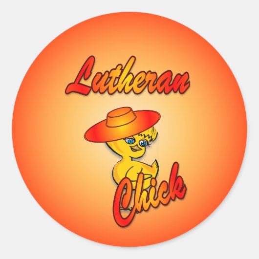 Sticker Rond Lutheran Chick #5 (Devant)