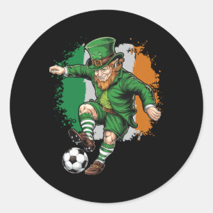 Sticker Rond Lutin de football Saint-Patrick Garçons Enfants Ho