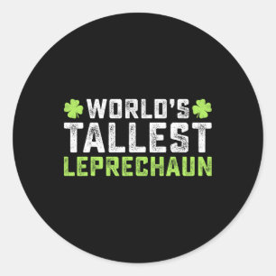 Sticker Rond Lutin de la Saint-Patrick le plus grand du monde S