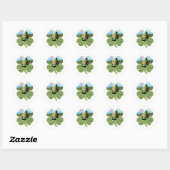 Sticker Rond Lutin Saint-Patrick (Feuille)