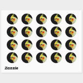 Sticker Rond Lutino Cockatiel (Feuille)