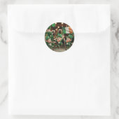 Sticker Rond Lutins chanceux saint Patrick (Sac)