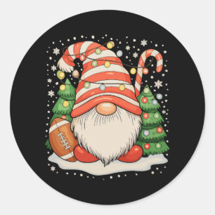 Sticker Rond Lutins de rennes Football Ball Noël Lights Xmas