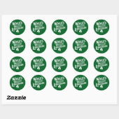Sticker Rond Lutrin le plus grand du monde de la Saint-Patrick (Feuille)