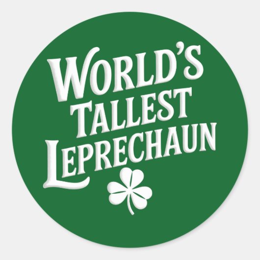 Sticker Rond Lutrin le plus grand du monde de la Saint-Patrick (Devant)