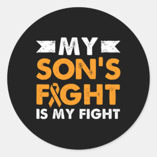 Sticker Rond Lutte contre la leucémie chez mon fils - Sensibili