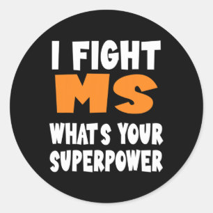Sticker Rond Lutte contre la sclérose en plaques Mme Whats Your