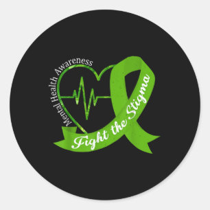 Sticker Rond Lutte Contre La Stigmatisation En Santé Mentale