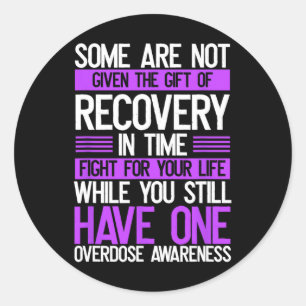 Sticker Rond Lutte contre la surdose Abus de drogue au ruban po