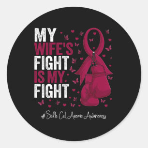 Sticker Rond Lutte contre l'anémie de la faucille de la femme d