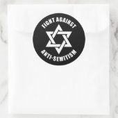 Sticker Rond Lutte contre l'antisémitisme Etoile juive de David (Sac)