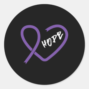 Sticker Rond Lutte contre le cancer du pancréas Ruban 13