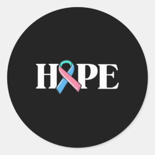 Sticker Rond Lutte contre le cancer Femme Espoir Survivant Guer