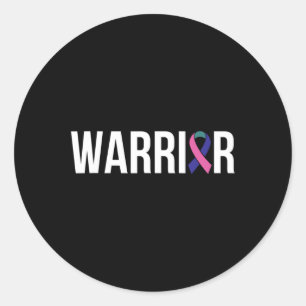 Sticker Rond Lutte contre le cancer Ruban 17