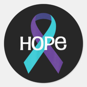 Sticker Rond Lutte contre le suicide Shirt Hope Prévention Ruba