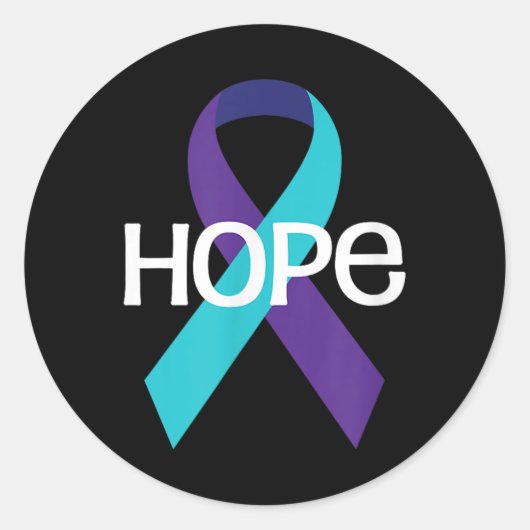 Sticker Rond Lutte contre le suicide Shirt Hope Prévention Ruba (Devant)