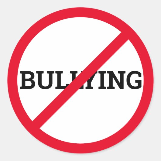 Sticker Rond Lutte contre l'intimidation (Devant)