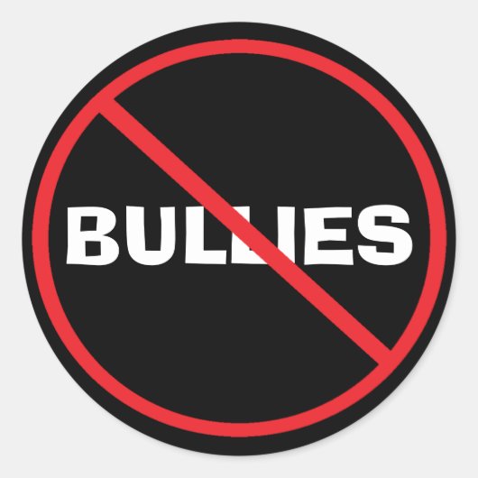 Sticker Rond Lutte contre l'intimidation (Devant)