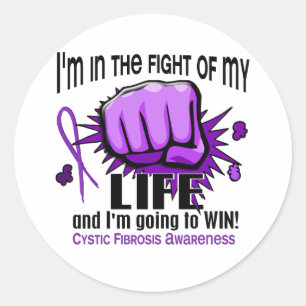 Sticker Rond Lutte De Ma Vie 2 Fibrose Cystique