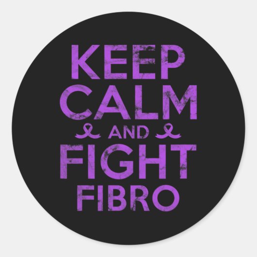 Sticker Rond Lutte de sensibilisation à la fibromyalgie (Devant)