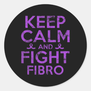 Sticker Rond Lutte de sensibilisation à la fibromyalgie