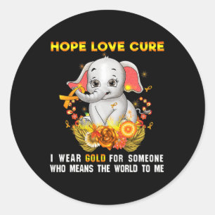 Sticker Rond Lutte de sensibilisation au cancer de l'enfance Gu
