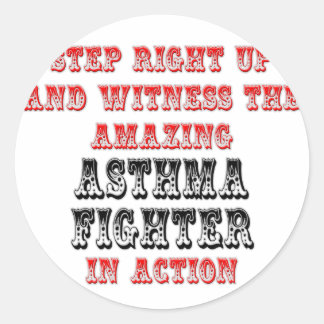Sticker Rond Lutte Extraordinaire contre l'asthme en action
